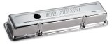 Moroso Chevrolet Small Block Valve Cover - w/Baffle - Stock Height - Stamped Steel Chrome Plated thumbnail 2