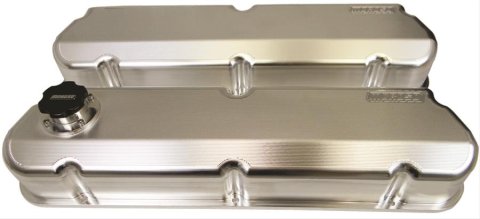 Moroso Ford 302/351W Valve Cover w/Fill Cap - 2.875in - Billet Aluminum - Pair thumbnail 1