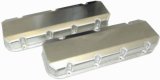 Moroso Chevrolet Big Block Valve Cover w/Billet Rail - No Logo - Exhaust & Intake Pockets - Aluminum thumbnail 2