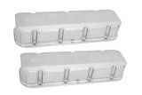 Moroso Chevrolet Big Block Valve Cover w/Billet Rail - No Logo - Exhaust & Intake Pockets - Aluminum thumbnail 4