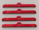 Moroso Chevrolet Small Block Valve Cover Hold Downs - Steel - Red Powder Coat - Set of 4 thumbnail 1
