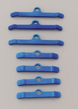 Moroso Chevrolet Big Block Valve Cover Hold Downs - Steel - Blue Powder Coat - Set of 7 thumbnail 1