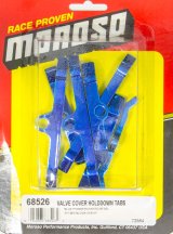 Moroso Chevrolet Big Block Valve Cover Hold Downs - Steel - Blue Powder Coat - Set of 7 thumbnail 3