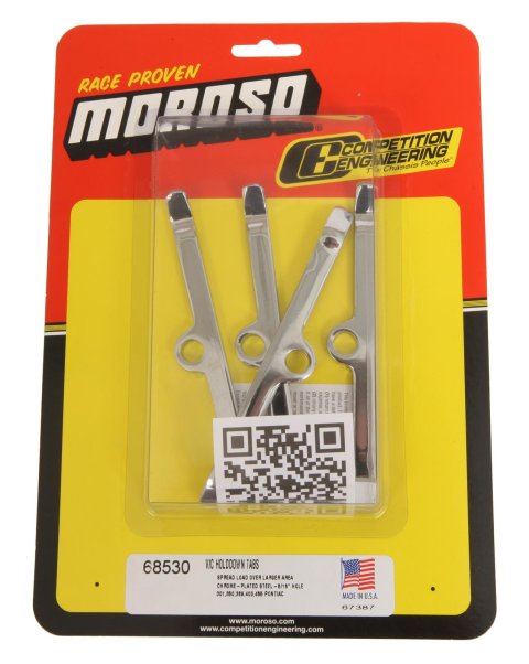 Moroso Pontiac Valve Cover Hold Downs - Steel - Chrome Plated - Set of 4 thumbnail 1