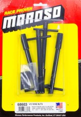 Moroso Valve Cover Wing Nuts - 1/4in-20 x 1-3/8in - Aluminum - Black Powder Coat - 4 Pack thumbnail 3
