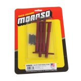 Moroso Valve Cover Wing Nuts - 1/4in-20 x 1-3/8in - Aluminum - Red Powder Coat - 4 Pack thumbnail 1