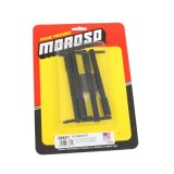 Moroso Valve Cover Wing Nuts - 5/16in-18 x 1-3/8in - Steel - Black Powder Coat - 4 Pack thumbnail 1