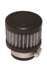 Moroso Filtered Valve Cover Breather - Clamp-On - 1in ID - Black Finish thumbnail 1