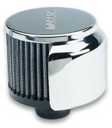 Moroso Filtered Valve Cover Breather - Push-In - Half Hood - 1.22in ID thumbnail 1