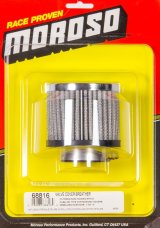 Moroso Filtered Valve Cover Breather - Clamp-On - No Hood - 1.5in ID thumbnail 3