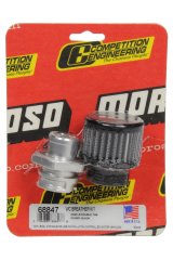 Moroso GM LS Valve Cover Breather Kit - OEM - Double Tab Oil Fill Hole - Black Finish thumbnail 4