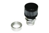 Moroso Weld-On Valve Cover Breather Kit - Aluminum Valve Covers - Black Finish thumbnail 2