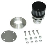 Moroso Non-Weld Valve Cover Breather Kit - Black Finish thumbnail 2