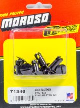 Moroso Quick Fastener - Oval Head - 5/16in x .500in - Steel - Black - 10 Pack thumbnail 3