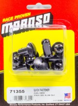 Moroso Quick Fastener - Oval Head - 7/16in x .500in - Aluminum - Black - 10 Pack thumbnail 3