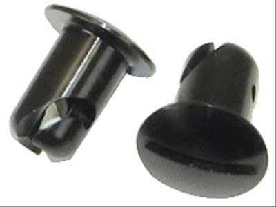 Moroso Quick Fastener - Oval Head - 7/16in x .450in - Aluminum - Black - 10 Pack