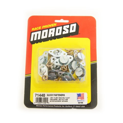 Moroso Quick Fastener - Self Ejecting - 5/16in x .400in - Steel - 10 Pack