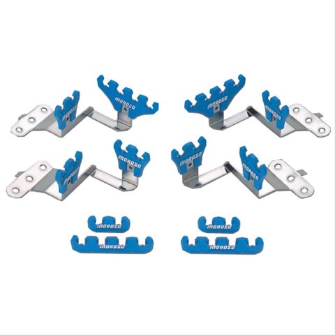 Moroso Chevrolet Small Block Ignition Wire Loom Kit - Centerbolt - 7-9mm - Blue thumbnail 1