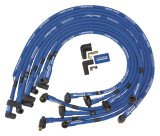 Moroso Chevrolet Small Block Ignition Wire Set - Blue Max - Spiral Core - Sleeved - Non-HEI - 90 Deg thumbnail 1