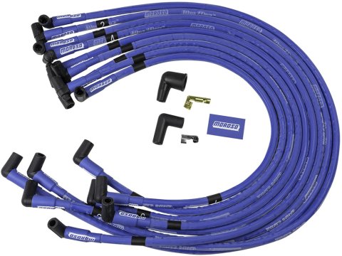 Moroso Chevrolet Big Block Ignition Wire Set - Blue Max - Spiral Core - Sleeved - HEI - 90 Degree thumbnail 4