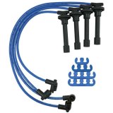 Moroso Custom Ignition Wire Set - Blue Max - Spiral Core - Colored High Temp Wire Separators - Blue thumbnail 3