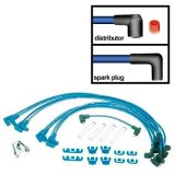 Moroso Chevrolet Small Block Ignition Wire Dress-Up Kit - Pre-HEI - Blue Max - Spiral Core thumbnail 2