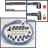 Moroso Universal Ignition Wire Set - Blue Max - Spiral Core - Unsleeved - Straight - Blue thumbnail 2