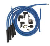 Moroso Universal Ignition Wire Set - 4 Cyl - Blue Max - Spiral Core - Unsleeved - Straight - Blue thumbnail 1