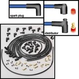 Moroso Universal Ignition Wire Set - Blue Max - Spiral Core - Unsleeved - 90 Degree - Black thumbnail 3