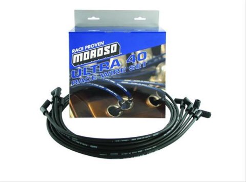 Moroso Ford 429-460 Ignition Wire Set - Ultra 40 - Unsleeved - HEI - Black