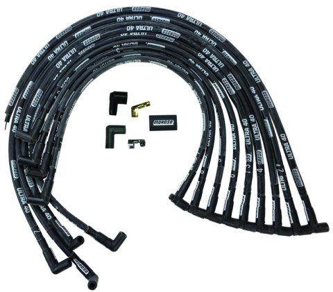 Moroso Ford 289-302 Ignition Wire Set - Ultra 40 - Unsleeved - HEI - Under Header - Black thumbnail 4