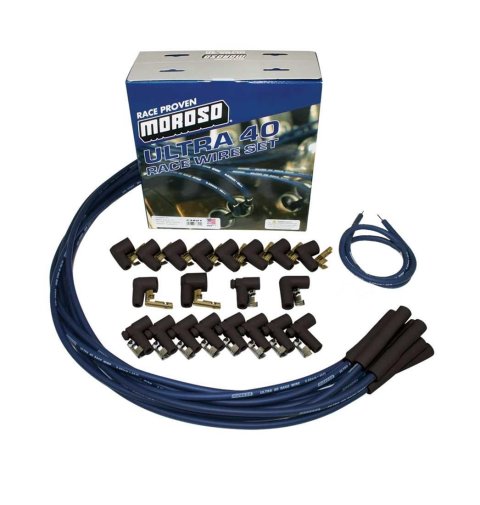 Moroso Universal Ignition Wire Set - Ultra 40 - Straight - Blue