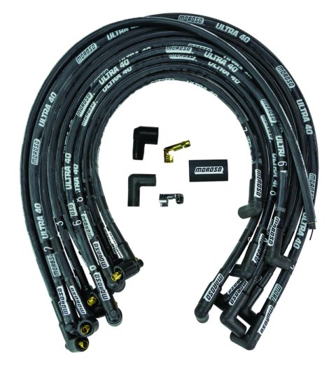 Moroso Chevrolet Big Block Ignition Wire Set - Ultra 40 - Sleeved - Non-HEI - 90 Degree - Black thumbnail 6