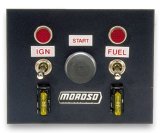 Moroso Toggle Switch Panel - Oval Track - 4in x 5in - Two On/Off Switches thumbnail 2