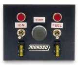 Moroso Toggle Switch Panel - Oval Track - 4in x 5in - Two On/Off Switches thumbnail 3