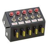 Moroso Toggle Switch Panel - Cage Mount - 5.5in - Five On/Off Switches thumbnail 1