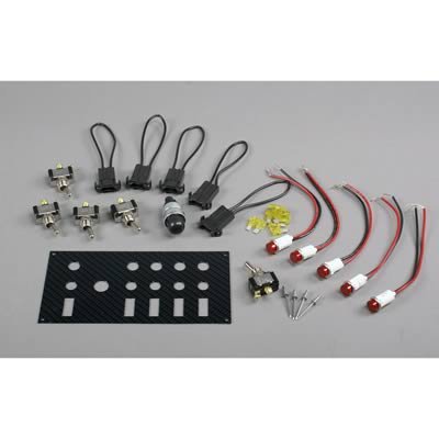 Moroso Toggle Switch Panel - Dash Mount - 4in x 7.75in - Grey/Black Fiber Design