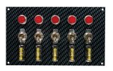 Moroso Toggle Switch Panel - Dash Mount - 4in x 6.75in - Grey/Black Fiber Design thumbnail 3
