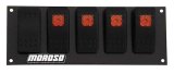 Moroso Rocker Switch Panel - Flat Surface Mount - LED - 2.488in x 6.695in - Five On/Off Switches thumbnail 6
