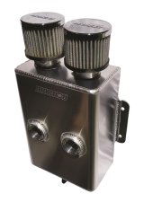 Moroso Breather Tank/Catch Can -16An Female Inlet - Forward Facing - Two Breathers - Aluminum thumbnail 2