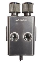 Moroso Breather Tank/Catch Can -16An Female Inlet - Forward Facing - Two Breathers - Aluminum thumbnail 3