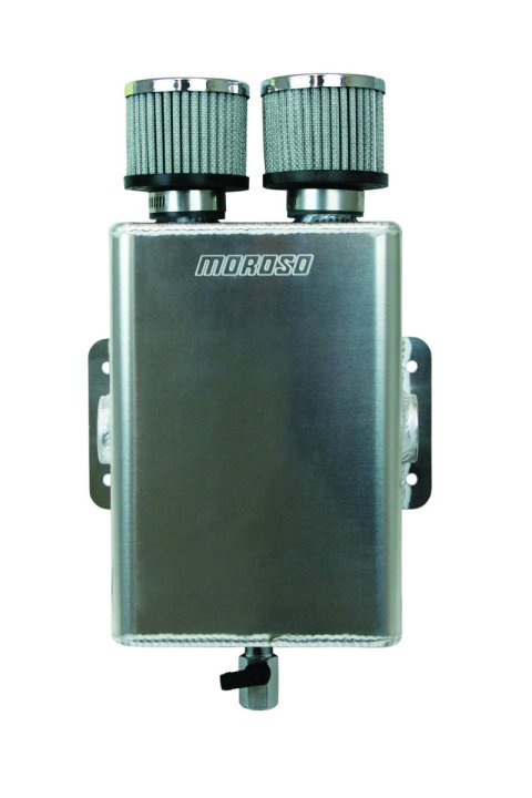 Moroso Breather Tank/Catch Can -16An Female Inlet - One on Each Side - Two Breathers - Aluminum thumbnail 4