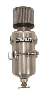 Moroso Breather Tank/Catch Can - Two 1/2in NPT Female Fittings - Aluminum thumbnail 1