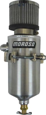 Moroso Breather Tank/Catch Can -10An Male Fitting - Aluminum thumbnail 3