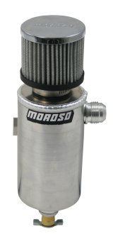 Moroso Breather Tank/Catch Can -12An Male Fitting - Roll Bar Mount - Aluminum thumbnail 3