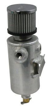 Moroso Breather Tank/Catch Can - 3/8in NPT Female & 1/2in NPT Female Fitting - Roll Bar Mount - Alum thumbnail 2