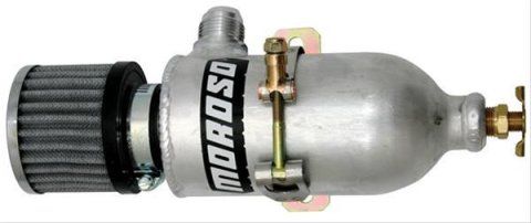 Moroso Breather Tank/Catch Can -12An Male Fitting - Aluminum thumbnail 1