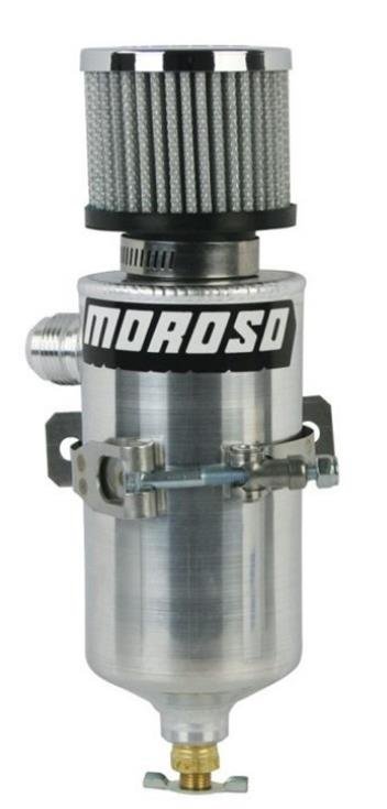 Moroso Breather Tank/Catch Can -12An Male Fitting - Aluminum thumbnail 3