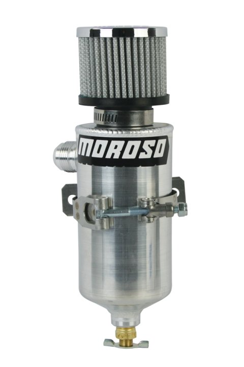 Moroso Breather Tank/Catch Can -12An Male Fitting - Aluminum thumbnail 4