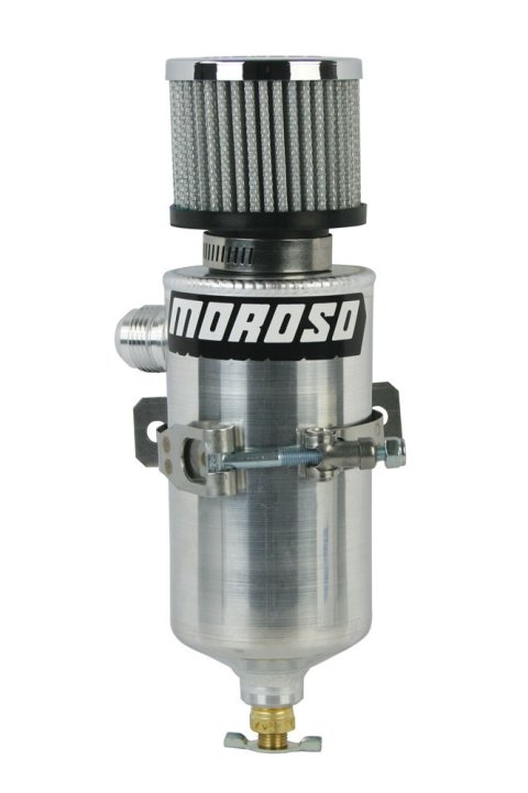 Moroso Breather Tank/Catch Can -12An Male Fitting - Aluminum thumbnail 5
